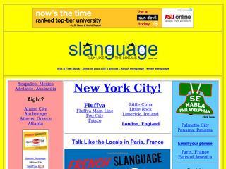 Slang Language (by city)